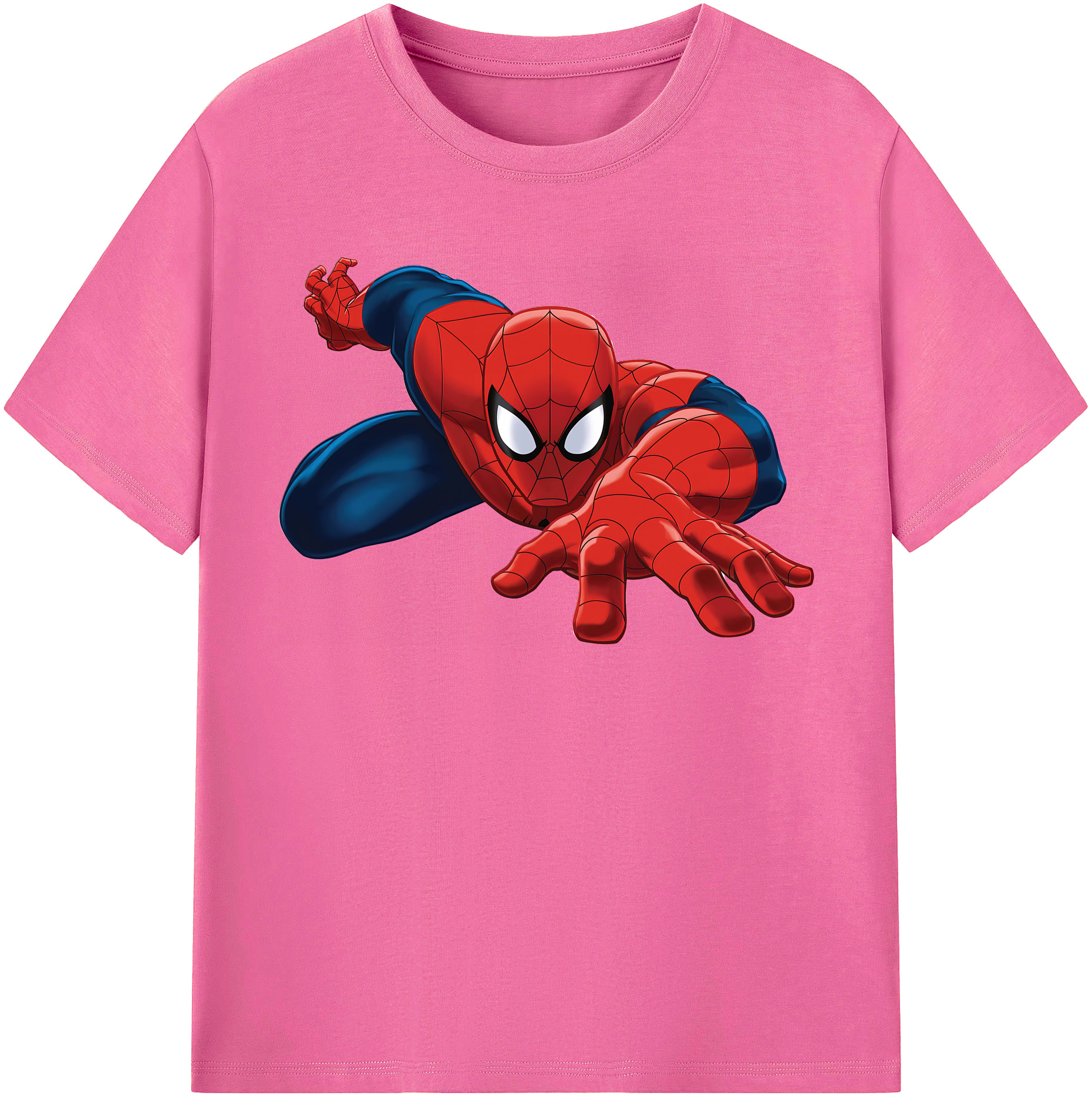 （画像用） Spider Man スパイダーマン レディースカジュアルプリントTシャツ（綿100％）